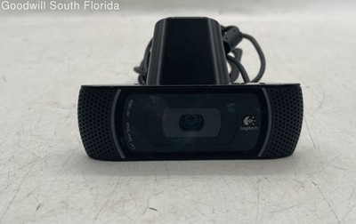 Logitech HD Pro 1080p Black USB Webcam With A Carl Zeiss Tessar Lens Not Tested