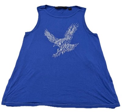Harley Davidson Tank Top Women's Size S Blue Eagle Rayon Stretch Comfort Rare