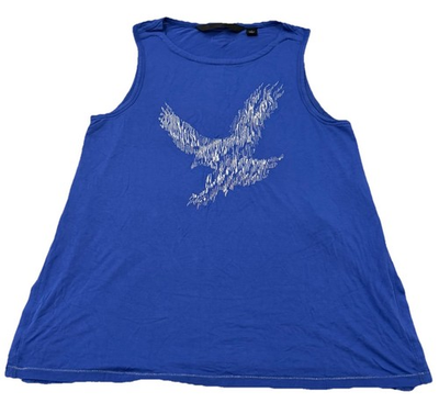 #ad Harley Davidson Tank Top Women#x27;s Size Small Blue Eagle Rayon Stretch Comfort $18.99