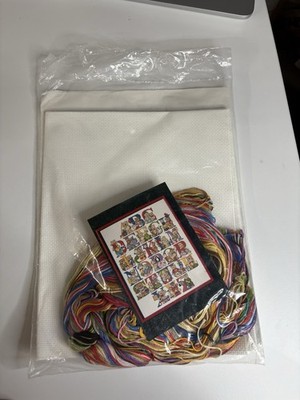 Rare Vintage cross stitch kit Design Works 9298 A-B-C Bears alphabet 16x20''