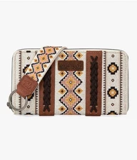 Wrangler Tribal Wallet Clutch Wristlet | Boho Western Zip Purse | Free Ship