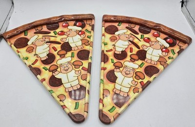 Vintage Deborah Mallow Pizza Slice Shaped 2 Piglets