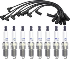 Spark Plugs and Wires Compatible with Chevy 5.7L 4.3L 5.0L, 41-993 Iridium Spark