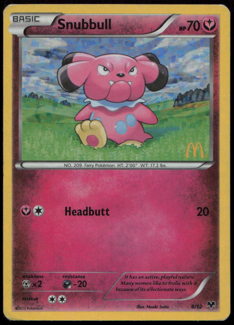 Snubbull 008/012 DMG McDonald's Promos 2014 Holo Pokemon