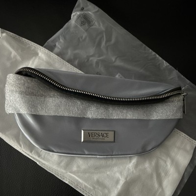 Versace Fragrances Bauchtasche/Gürteltasche mit Reißverschluss, Grau