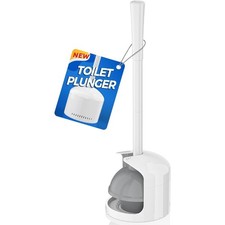 Toilet Plunger with Holder, Plunger with Holder for 5.3-inch Toilet Drain,