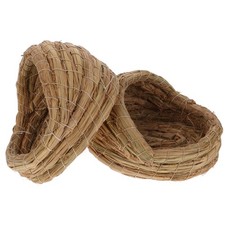 2 Pcs Hand Woven Straw Bird Nest Breeding Nest 7.86 Inch Hatch House Cage
