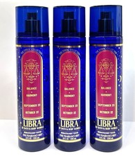 3-PACK BATH AND BODY WORKS THE ZODIAC COLLECTION LIBRA BODY MIST 8 FL OZ
