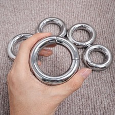 Männer Penisring Edelstahl Heavy Ballstretcher Magnetisch Hodenring Hodensack DE