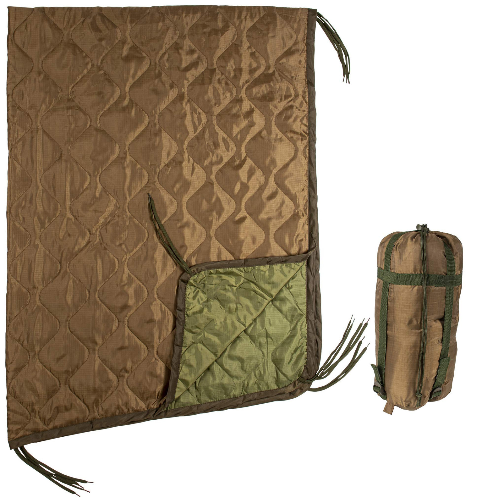 Military Woobie Blanket - Insulated Thermal Camping Blanket & Poncho Liner