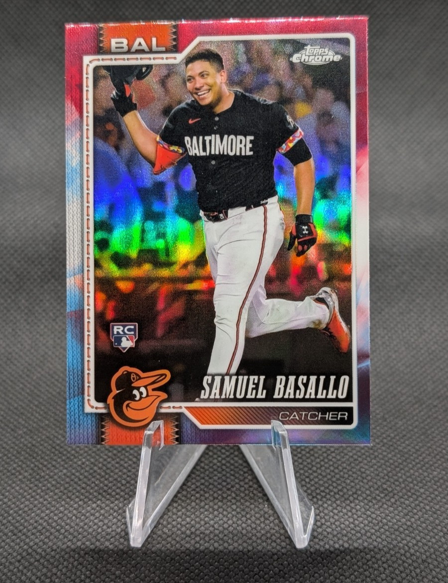 2026 Topps Chrome - Samuel Basallo #7 Red White & Blue Refractor (RC)