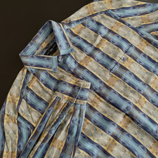 JHANE BARNES Geometric Print Long Sleeve Button Down Shirt Multi Color Men's L