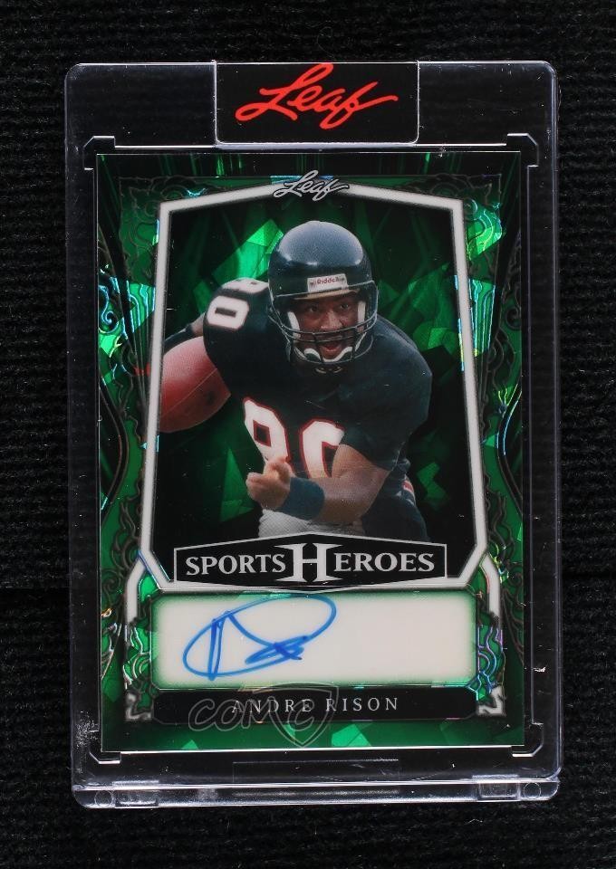 2025 Leaf Metal Sports Heroes Green Crystals /9 Andre Rison #BA-AR2 Auto 1pe6