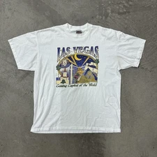 Vintage 90s Las Vegas Gaming Capital Tourist Casino T-shirt Mens Sz XL