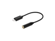 Monoprice MFi Certified Lightning to 3.5mm Audio Adapter - Black, Braided