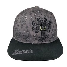 The Haunted Mansion Youth Fitted Hat Gray 54cm Embroidered Disney Parks Cotton