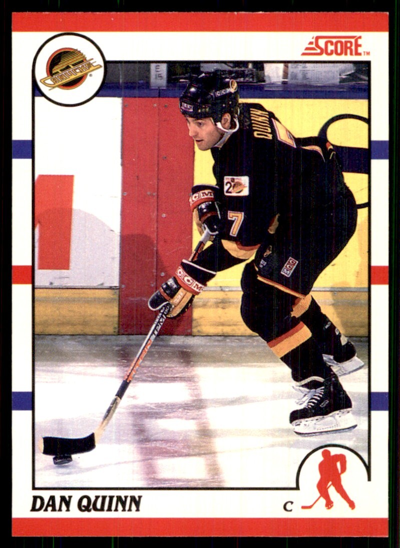 1990-91 Score Canadian Dan Quinn Vancouver Canucks #55
