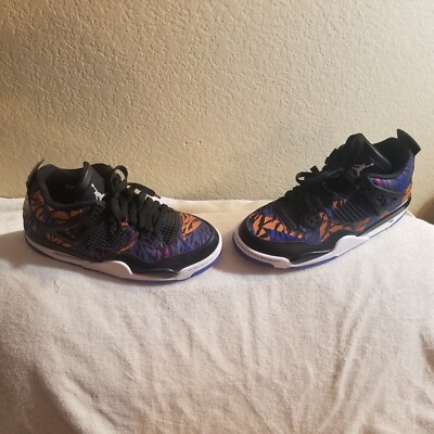 AIR JORDAN RETRO IV - YOUTH SIZE 7Y - RETRO PURPLE RUSH TIGER - THROWBACKS - NO