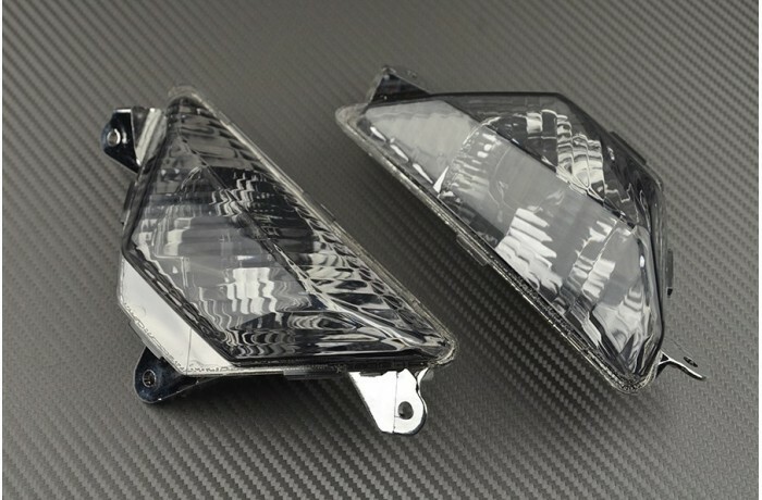 Clignotants avant LED fumés pour moto Kawasaki ZX6R 2013-2018