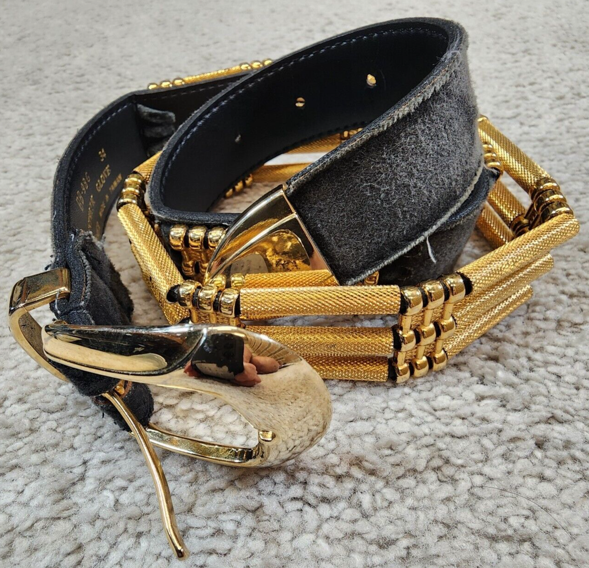 Women Gold Metal Chunky Chain Thick Links Belt Hip Size 34