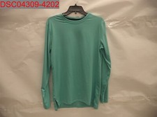 All in Motion Men's Teal Blue Long Sleeve Performance T-Shirt, Sz S 195994458767