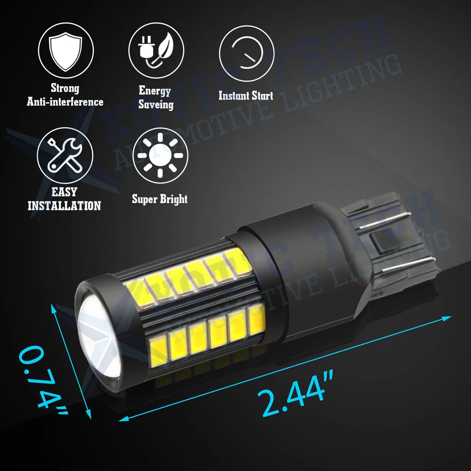 7443 6000K Bombilla LED blanca de circulación diurna para Ram ProMaster 1500 2014-2019 Foto 4 de 4