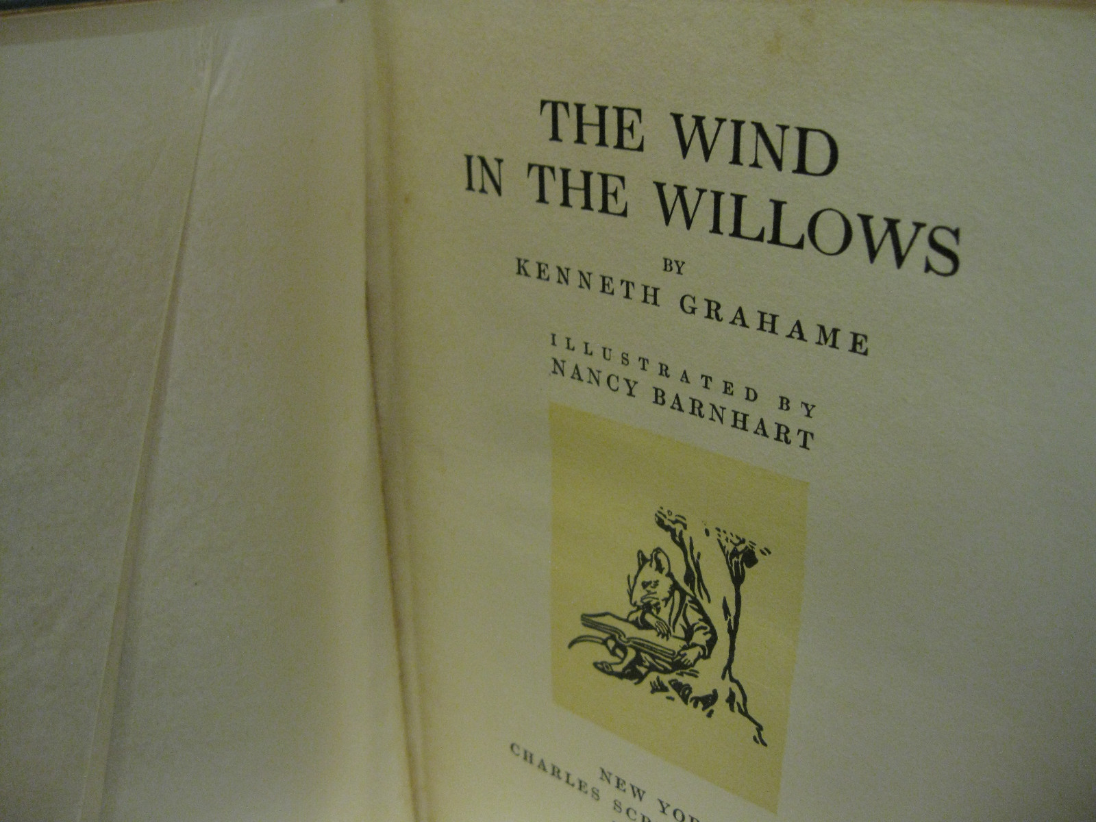 THE WIND IN THE WILLOWS by Kenneth Grahame 1923 Scribners Nancy ...