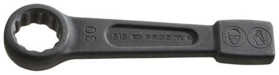 Clé polygonale à frapper métrique Facom 51B.115 pour la maintenance mécanique lourde