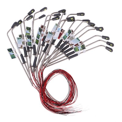 LED-Straßenlaternen Für Modelleisenbahn Spur 0 - 5 Stück Mit 3V Netzteil