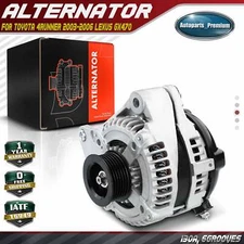 Alternator for Toyota 4Runner Lexus GX470 130A / 12 V CW 6 Groove Clutch Pulley
