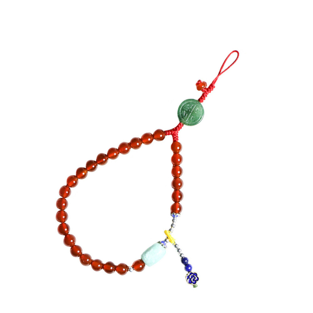 Crystal Beaded Phone Lanyard with Wrist Strap for Smartphones and Keys