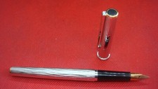 ancien stylo plume argent massif PARKER plume "F"or massif 750 France