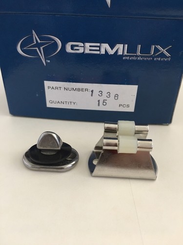 RV boat Gem GemLux Stainless Steel door holder catch 1366 1366SS 1 x 3/4" - Picture 4 of 8