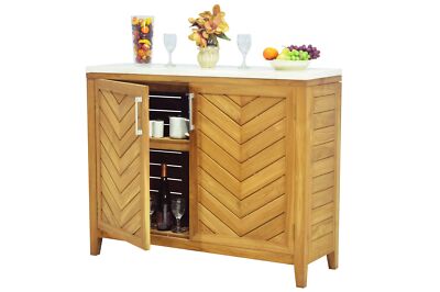 Grade A Teak Wood Ventura Teak Cabinet with Doors Outdoor Patio