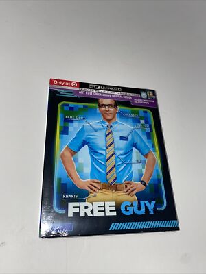 Free Guy 4K UHD TARGET+Bluray+Digital, SEALED, NEW WITH ART CARDS