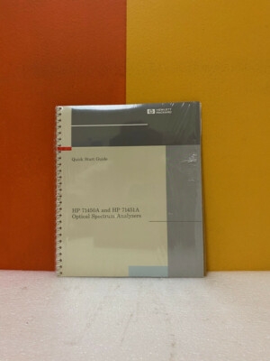 HP 70950-90002 71450A and 71451A Optical Spectrum Analyzers Quick Start Guide