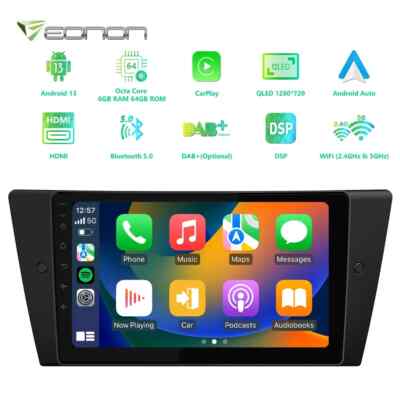 Eonon E90A12S 8-Core Android 13 CarPlay Car Stereo Radio For BMW E90 E91 E92 E93