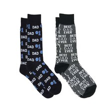 Socks Fathers Day Gift For Dad Best 1 Daddy 2-PACK