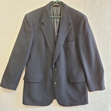 Brooks Brothers Men's Size 46LG Black 100 Camel Hair Suit Jacket Premium Blazer
