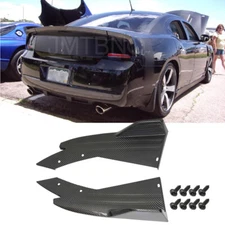 For Dodge Charger RT STR Carbon Fiber Rear Bumper Spoiler Splitter Lip Diffuser