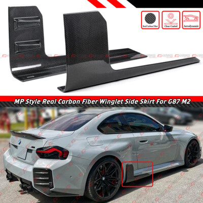For 2023-2026 BMW G87 M2 MP Carbon Fiber Side Skirt Extension Winglet Attachment