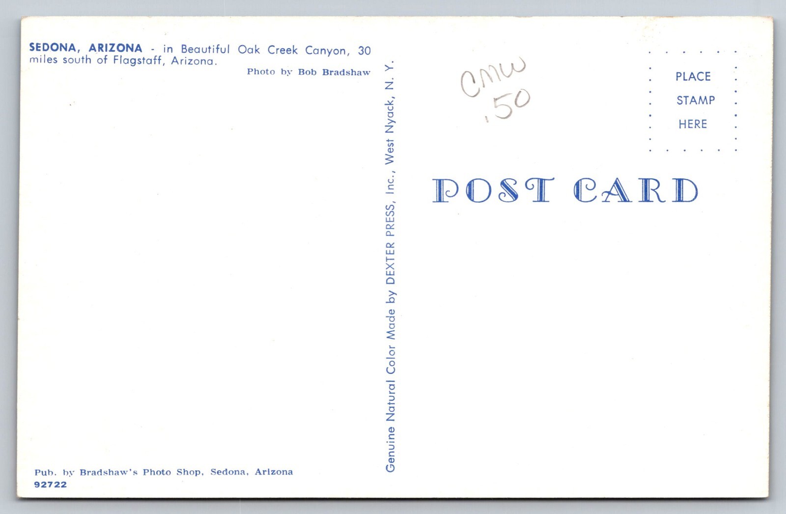 Postcard Oak Creek Canyon Sedona Arizona Shell Gas Station Pumps Cars Motel eBay