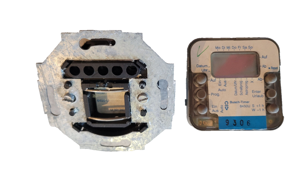 Plaque Centrale Busch-Jaeger 6435-866 Cache Pour Minuteur Pur Acier Inoxydable