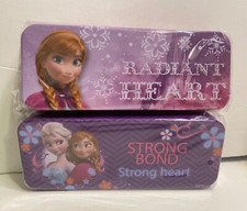 Set of 2 Pieces Disney Frozen Elsa  Anna Tin Pencil Cases Pencil Boxes