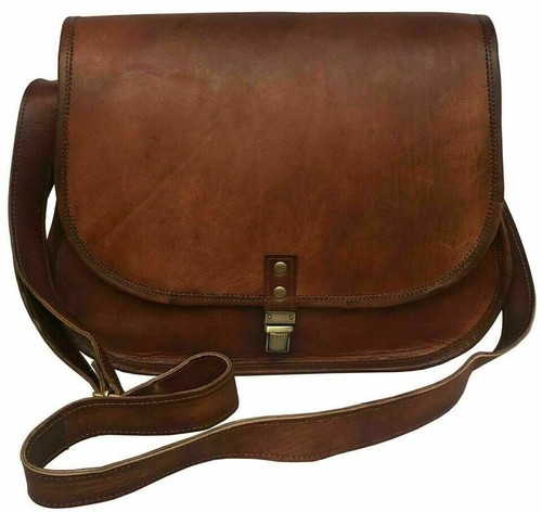 Women's Travel Saddle Vintage Bag Genuine Leather Purse Crossbody - Picture 5 of 7