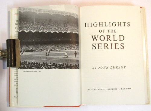 HIGHLIGHTS OF THE WORLD SERIES 1971, John Durant, Hardcover Book, DJ, EX++ - Picture 5 of 16