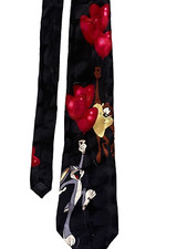 Vintage Looney Tunes Mania Tie Adult Bugs Bunny Taz Valentine NWT NOS