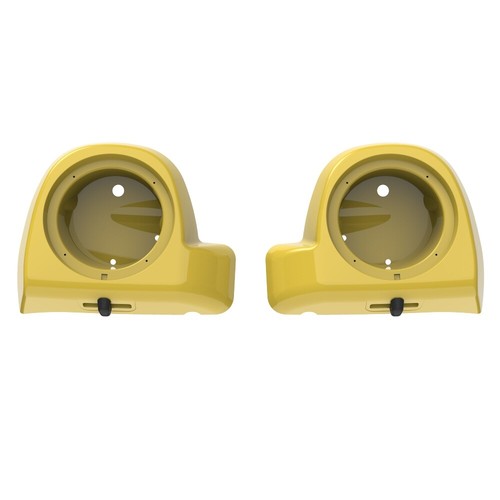 Vainas de altavoces amarillas industriales para más de 14 años Harley Touring 6,5" carenados con ventilación inferior - Imagen 4 de 6
