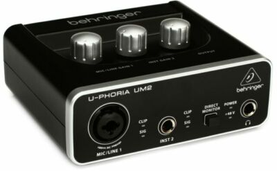 Behringer U-PHORIA UM2 Single Channel Audio Interface - Black