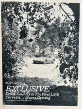 Vintage 1971 Chevrolet Corvette LS-6 original performance article A578